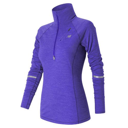 New Balance 63206 Women's Performance Merino Half Zip - Purple (wt63206ssl)