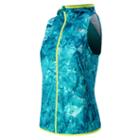 New Balance 53112 Women's Windcheater Vest - Sea Glass Print (wv53112sgp)