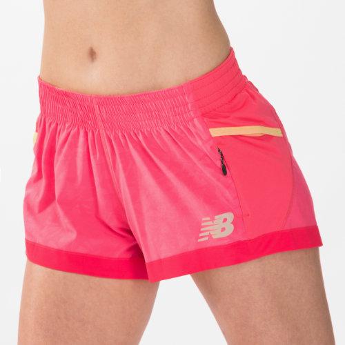 New Balance 4104 Women's Boylston Short - Watermelon, Sunny Lime (wrs4104wtm)