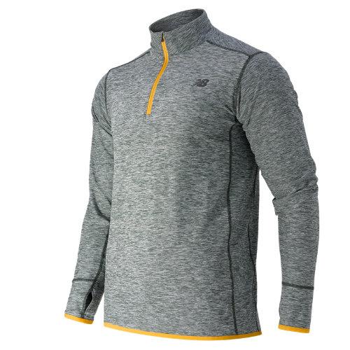 New Balance 53030 Men's N Transit Quarter Zip - Defense Green Heather (mt53030dgh)