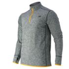 New Balance 53030 Men's N Transit Quarter Zip - Defense Green Heather (mt53030dgh)