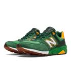Burn Rubber X New Balance 572 Men's Limited Edition Shoes - Green, Orange Pop, White (mrt572br)