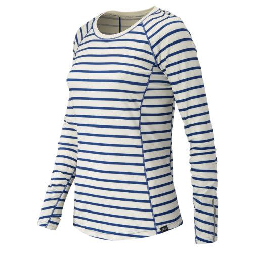 New Balance 63144 Women's J.crew Printed In Transit Top - Navy/white (wt63144ups)