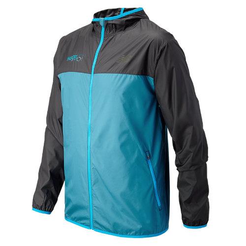 New Balance 53042 Men's Hocr Windcheater Jacket - Deep Water, Black (mj53042edwk)