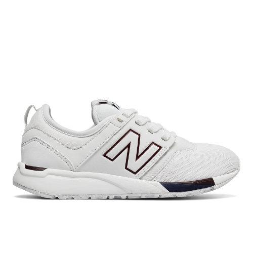 New Balance 247 Sport Kids Grade School Lifestyle Shoes - White/red (kl247t3g)