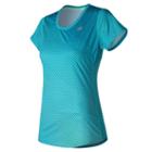 New Balance 53162 Women's Accelerate Short Sleeve Graphic - Blue (wt53162dzc)