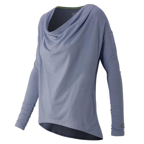 New Balance 53452 Women's Draped Layer Ls Top - Daybreak Heather (wt53452dbh)