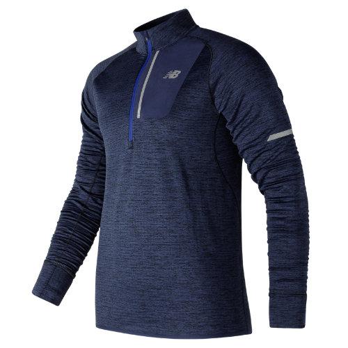 New Balance 73220 Men's Nb Heat Half Zip - Navy (mt73220pgh)