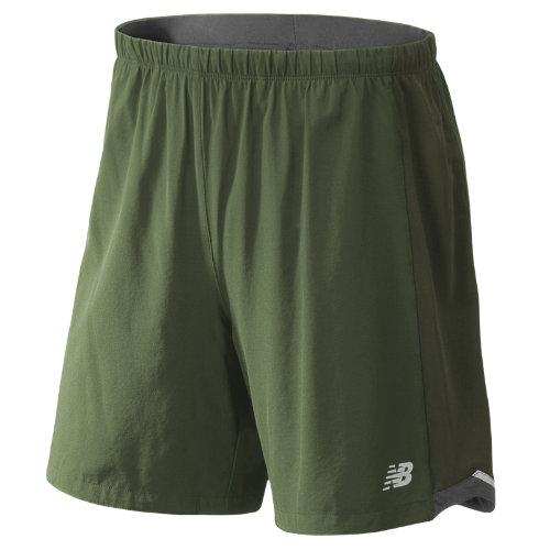 New Balance 4116 Men's Impact 7 Inch 2 In 1 Run Short - Combat, Lead (mrs4116cmb)