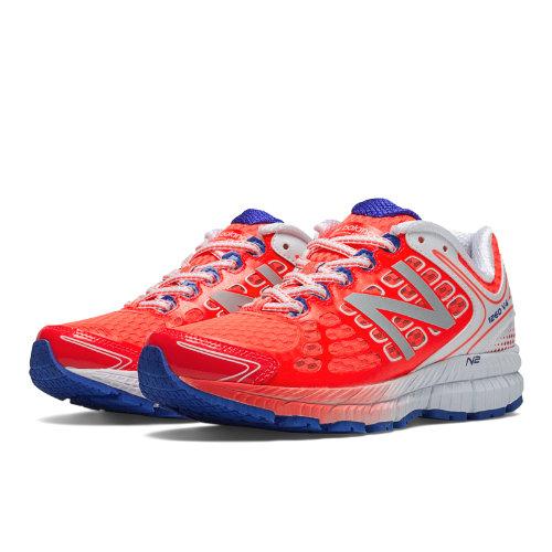 New Balance 1260v4 Women's Stability And Motion Control Shoes - Neon Orange, Coral, Dazzling Blue (w1260pb4)
