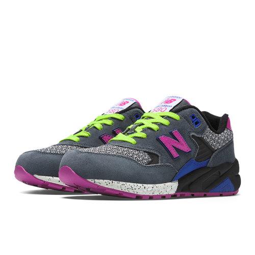 New Balance Elite Edition 580 Women's Running Classics Shoes - Grey, Voltage Violet, Electric Blue (wrt580gy)
