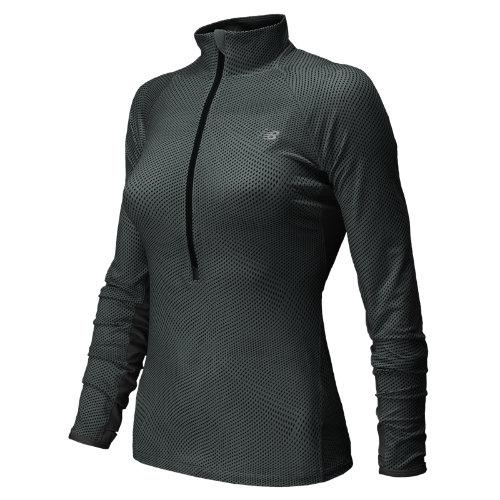 New Balance 5115 Women's Impact Half Zip Graphic - Black, Grey (wrt5115bgr)