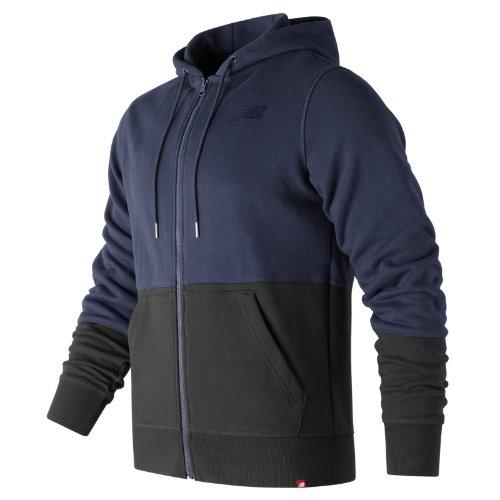 New Balance 73528 Men's Essentials Full Zip Hoodie - Navy (mj73528dcl)