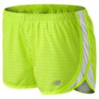 New Balance 53163 Women's Accelerate 2.5 Inch Printed Short - Hi-lite, White (ws53163hwp)