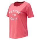 New Balance 73124 Women's Pink Ribbon Heather Tech Graphic Tee - Pink (rwt73124akh)