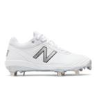 New Balance Fuse V2 Low Cut Metal Women's Softball Shoes - White/silver (smfusew2)