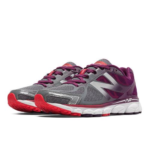 New Balance 1080v5 Women's Neutral Cushioning Shoes - Grey, Purple (w1080gp5)