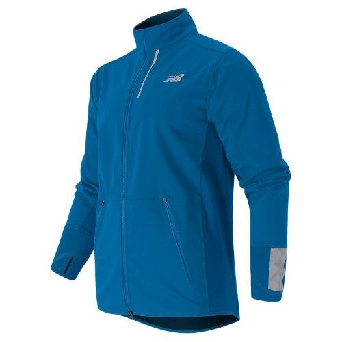 New Balance 53213 Men's Windblocker Jacket - Bolt, Deep Water (mj53213btl)