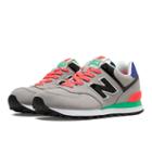 New Balance Pop Tropical 574 Women's 574 Shoes - Alloy, Black, Coral Pink (wl574hrg)