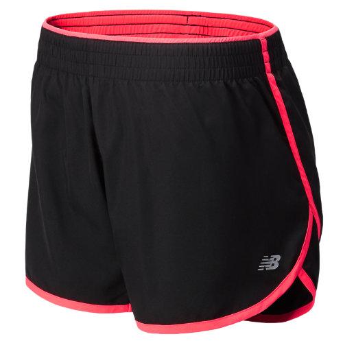 New Balance 5137 Women's Accelerate 5 Inch Short - Bright Cherry, Black (wrs5137brc)
