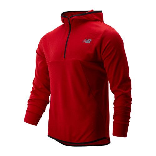 New Balance 93089 Men's Tenacity Hooded Qtr Zip - Red (mt93089rep)