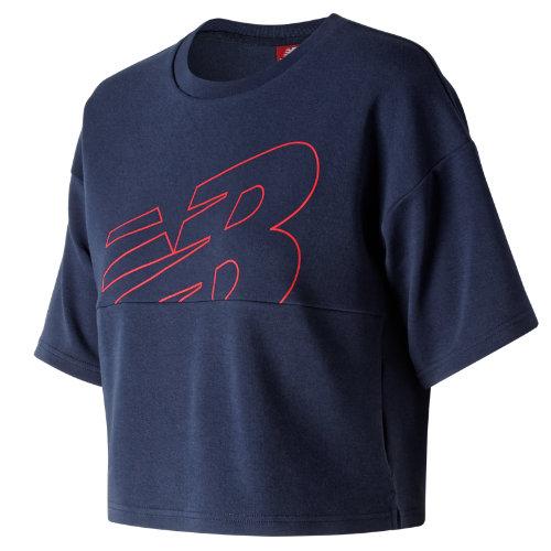 New Balance 91552 Women's Nb Athletics Crop Jersey - Navy (wt91552pgm)