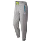 New Balance 4373 Men's Boylston Fleece Pant - Heather Grey, Blue, Hi-lite (emep4373hgr)