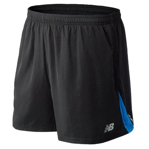 New Balance 3134 Men's 5 Inch Go 2 Short - Black, Laser Blue (mrs3134bru)