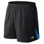 New Balance 3134 Men's 5 Inch Go 2 Short - Black, Laser Blue (mrs3134bru)