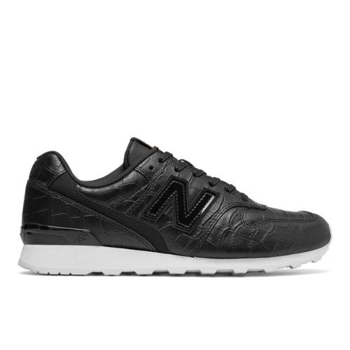 New Balance Leather 696 Women's Running Classics Shoes - Black/white (wl696crb)