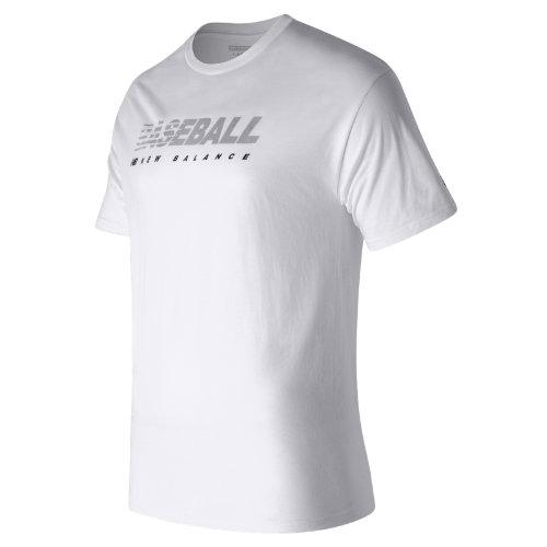 New Balance 703 Men's Baseball Speed Tee - White/grey (tmmt703wt)