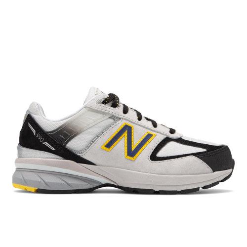 New Balance 990v5 Kids' Pre-school Lifestyle Shoes - Silver/black (pc990sb5)