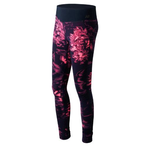 New Balance 61145 Women's Printed Performance Tight - Pink/black (wp61145gul)