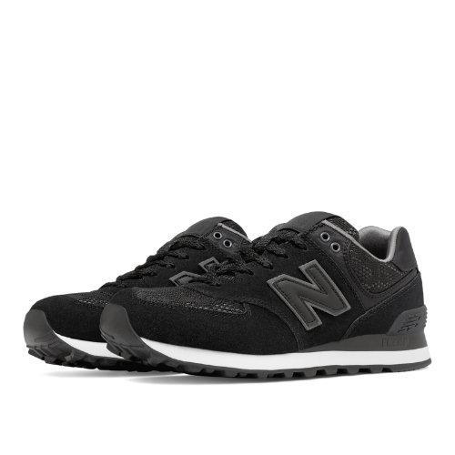 New Balance 574 Nouveau Lace Women's 574 Shoes - Black/castlerock (wl574nla)