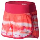 New Balance 71231 Women's Impact 3 Inch Short Print - Orange/pink/white (ws71231srw)