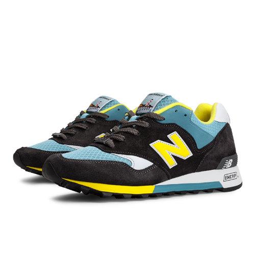 New Balance Made In Uk Seaside 577 Men's Limited Edition Shoes - Black, Light Blue, Yellow (m577gbl)