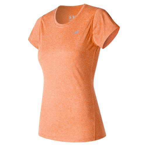 New Balance 53150 Women's Heathered Short Sleeve Tee - Orange (wt53150aoh)