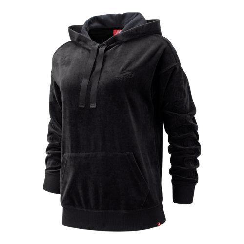 New Balance 93587 Women's Essentials Opulence Hoodie - Black (wt93587bk)