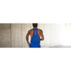 New Balance 4107 Men's Impact Singlet - Shocking Orange, Cobalt Blue (mrt4107sog)