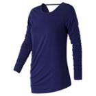 New Balance 73450 Women's Long Sleeve Layering Tee - Purple (wt73450tsr)