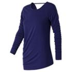 New Balance 73450 Women's Long Sleeve Layering Tee - Purple (wt73450tsr)