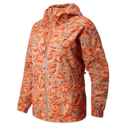 New Balance 5139 Women's Nb Camo Jacket - Fiji, Orange, Silver Mink (awlj5139ppa)