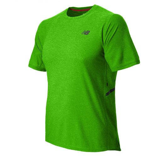New Balance 5191 Men's Shift Short Sleeve Top - Chemical Green Heather (mft5191cgh)
