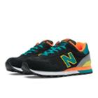 New Balance 515 Women's Running Classics Shoes - Black, Teal, Orange (wl515bo)