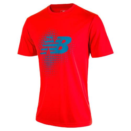 New Balance 624 Men's Take Down Training Ss Jersey - Red/blue (wstm624flm)