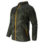 New Balance 53042 Men's Windcheater Jacket - Slate Green, Defense Green, Gold Rush (mj53042slp)