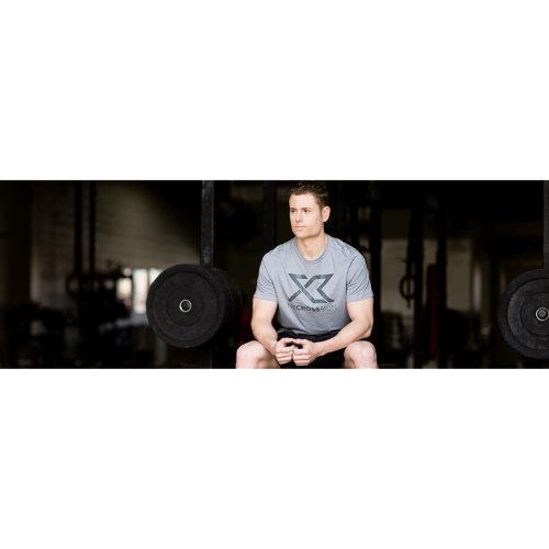 New Balance 4172 Men's Nb Cross Run Graphic Tee - Silver Filigree, Magnet (mft4172sfg)