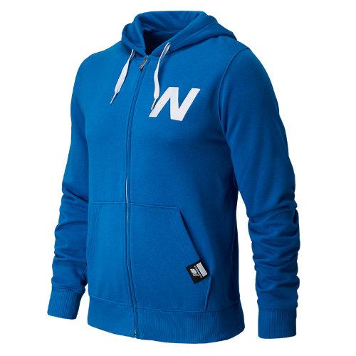 New Balance 4365 Men's Essentials Zip Up Hoodie - Laser Blue (mej4365lsb)