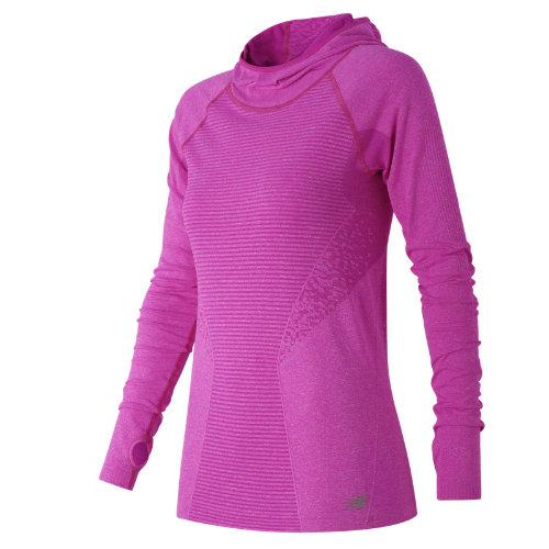 New Balance 53153 Women's M4m Seamless Hoodie - Azalea Heather (wt53153azh)