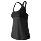 New Balance 61118 Women's Mixed Media Hybrid Tank - Black (wt61118bk)